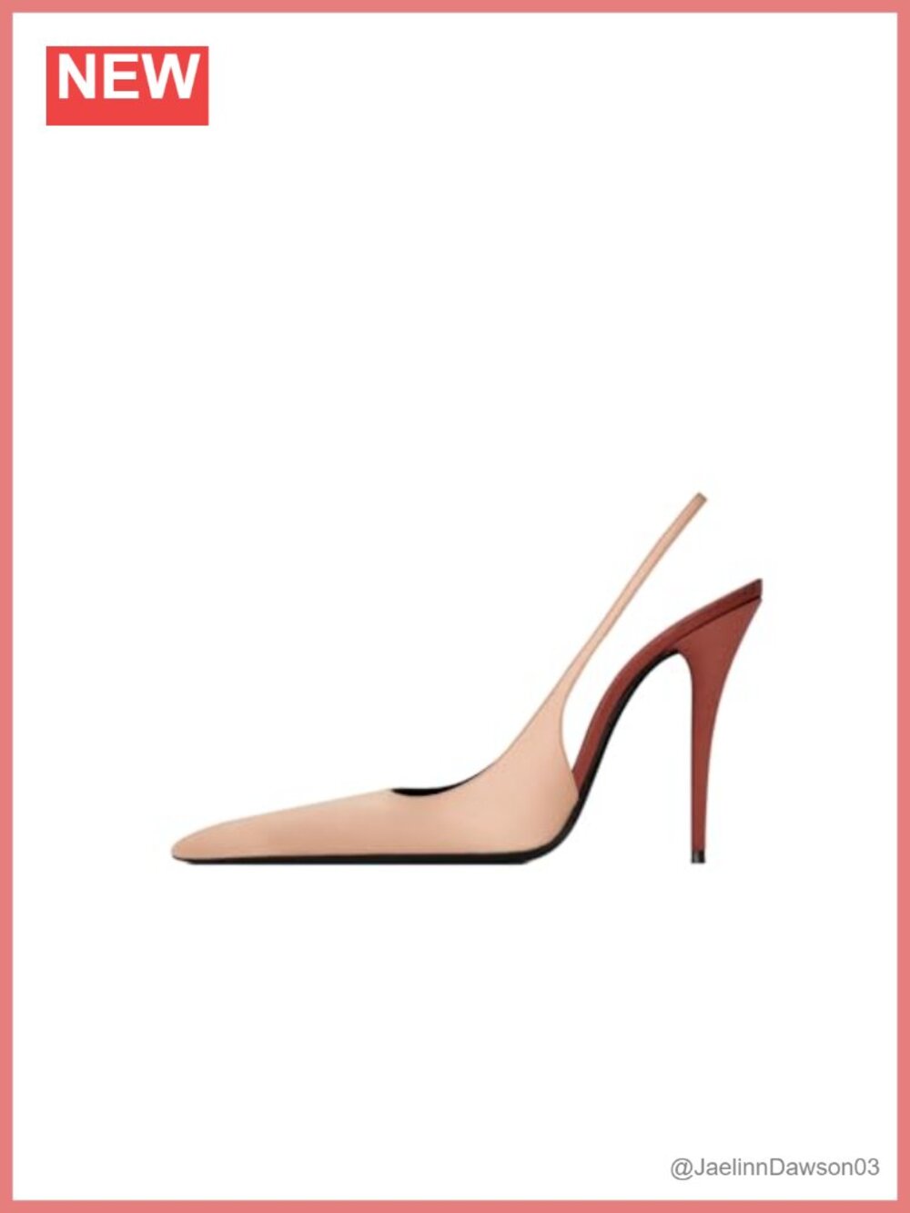 Women's Satin Slingback Heels, Closed Toe Two Tone Stiletto Heels, Formal Shoes